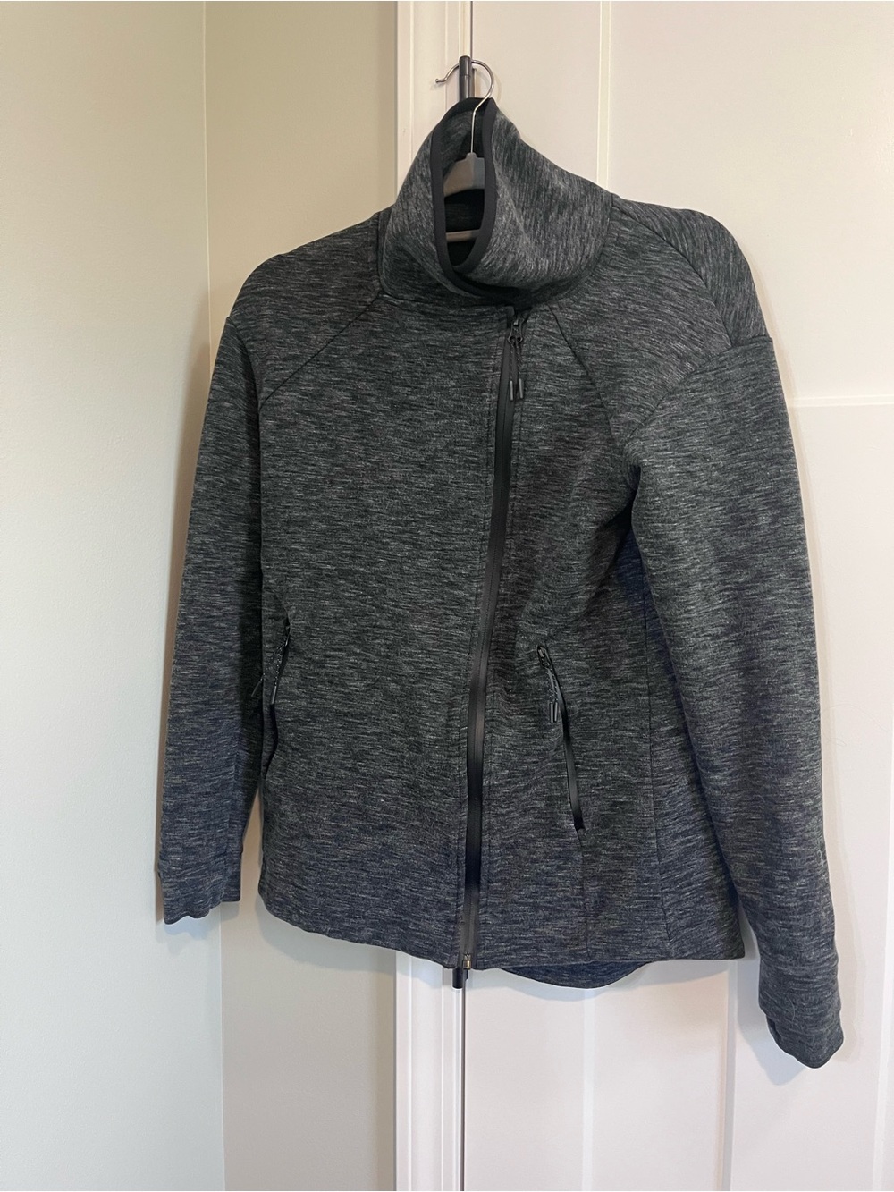 Champion Women's Dark Heather Gray Asymmetrical Zip Utility Jacket
